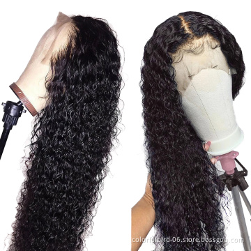 30 Inch Malaysian Jerry curly Frontal Wig Human Hair 6x6 curly Lace Front Wig PrePlucked And Bleached Knots Lace Wig